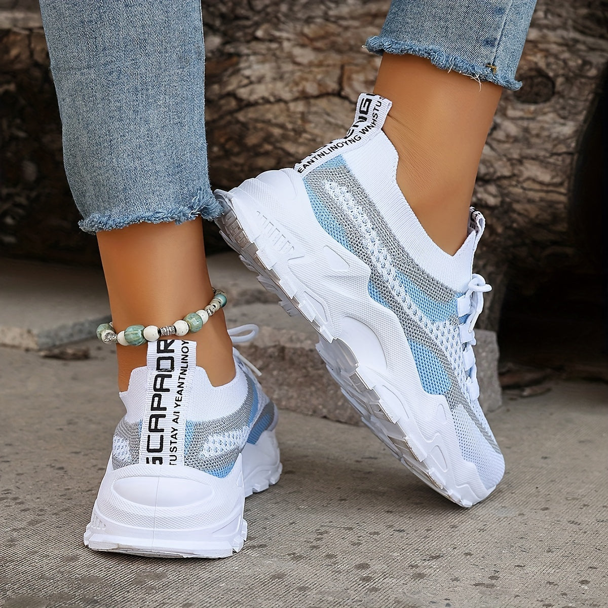 Casual Colorblock Knit Sneakers for Women | Great for Casual Days