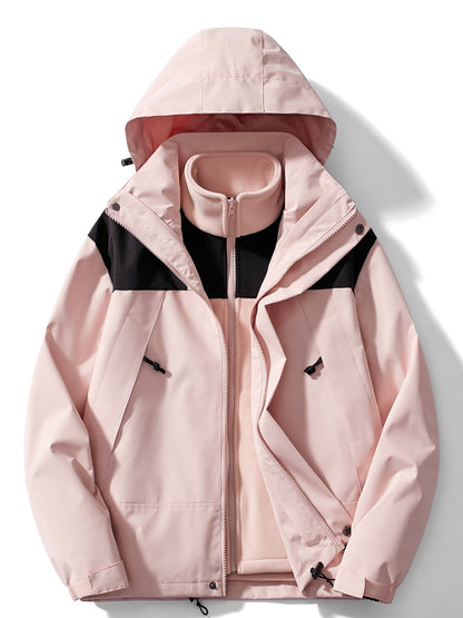 Casual 3-in-1 Fleece Winter Jacket with Hood for Women | Great for Casual Days