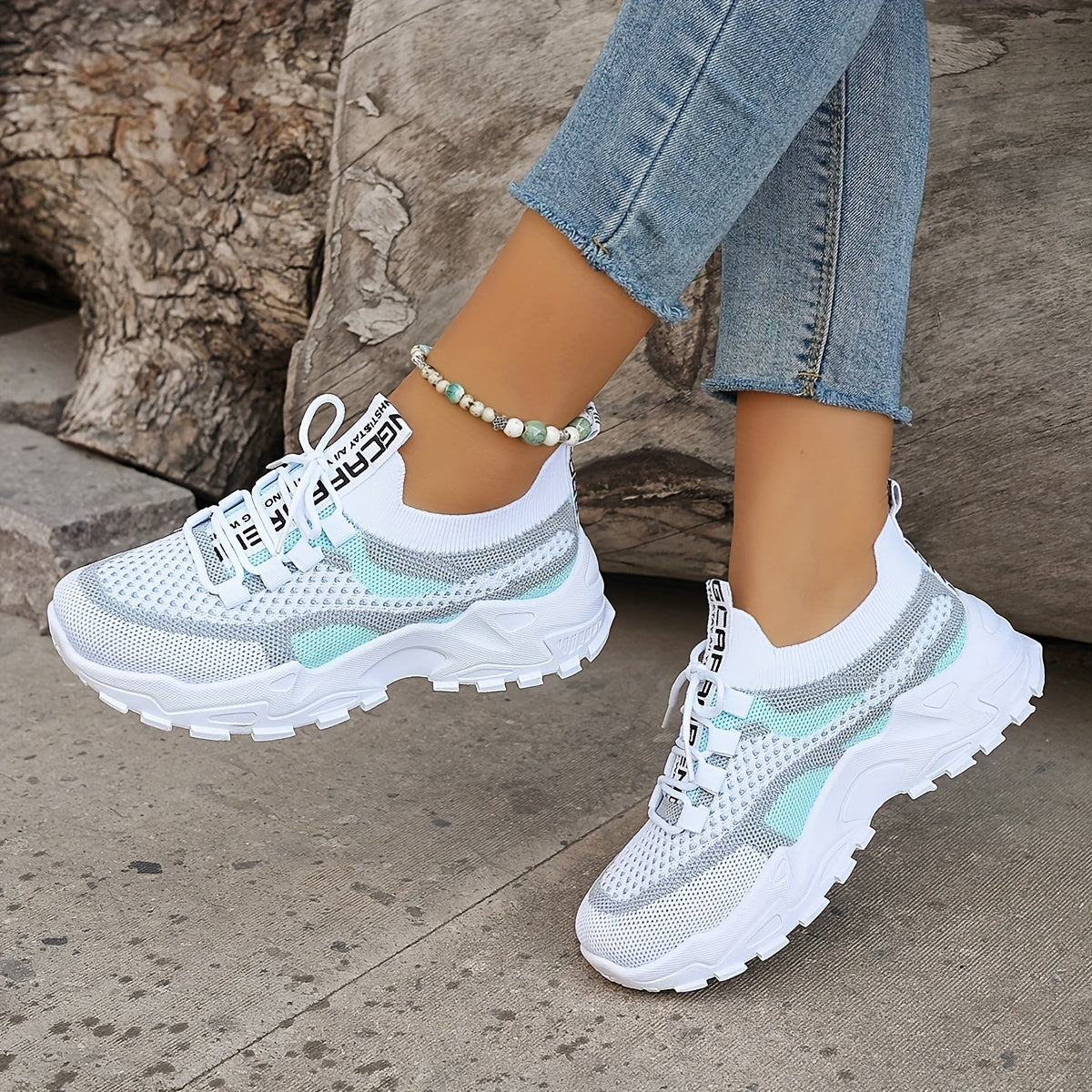 Casual Colorblock Knit Sneakers for Women | Great for Casual Days