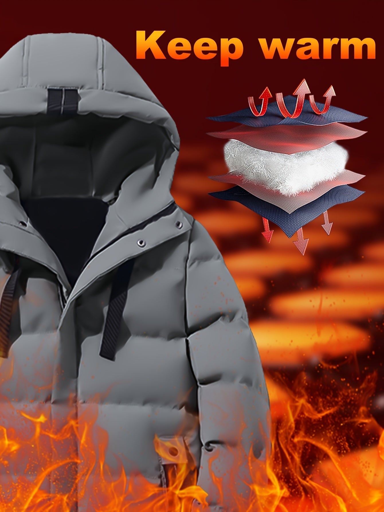 Long Padded Hooded Puffer Winter Jacket for Men | Great for Outdoor Activities