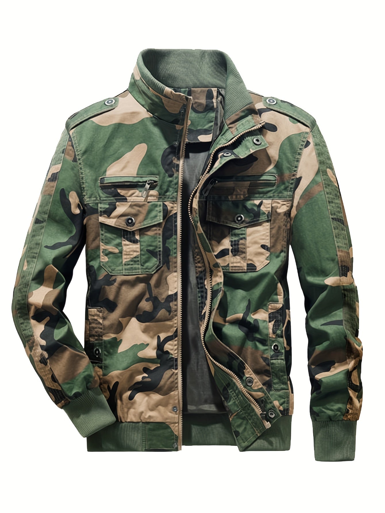 Camouflage Pilot Workwear Outdoorjacket With Multiple Pockets Outdoor Style For Men | Great for Winter Outdoor Activities