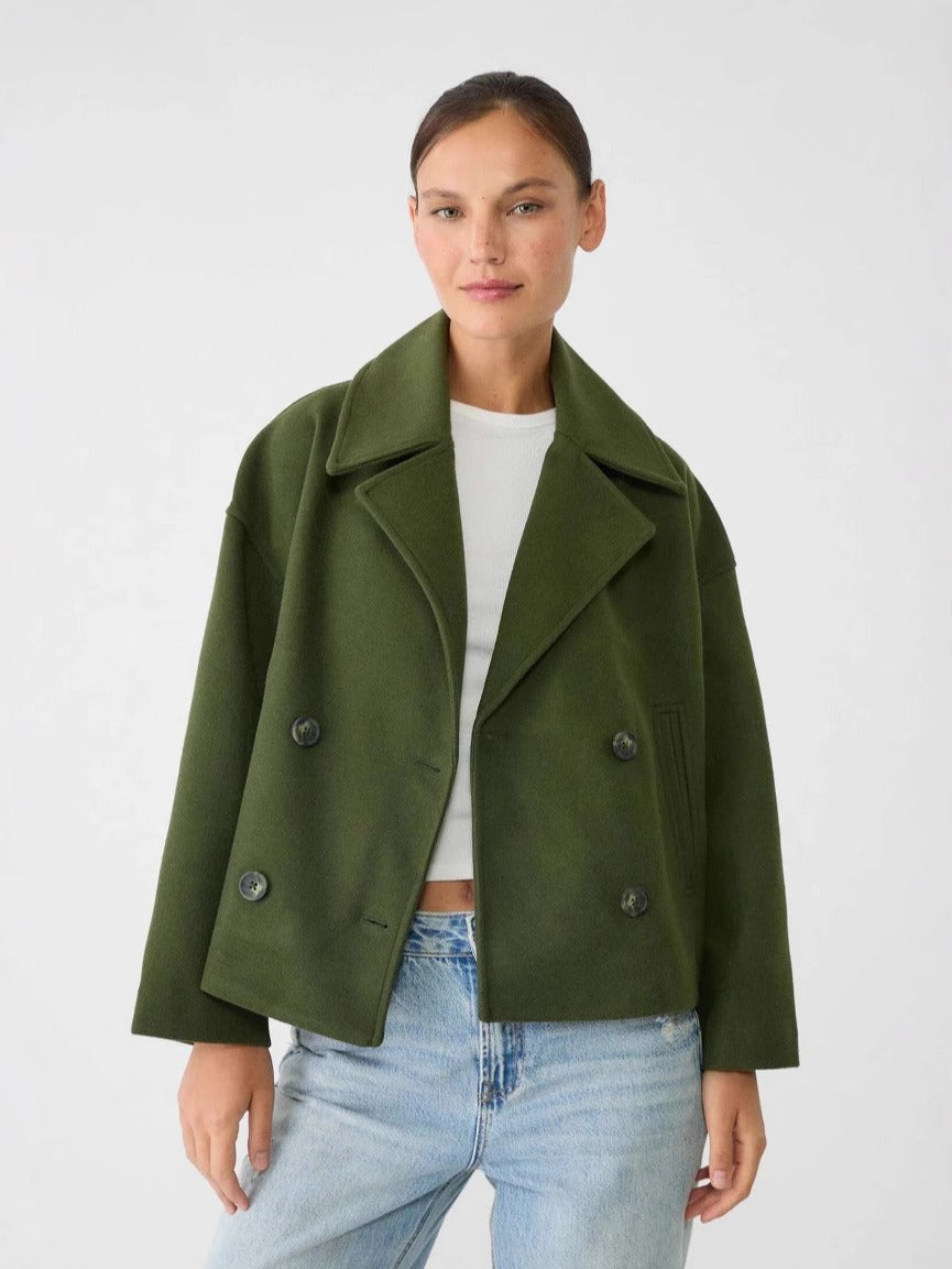 Elegant Cropped Wool Jacket for Women | Luxurious Autumn & Winter Outerwear