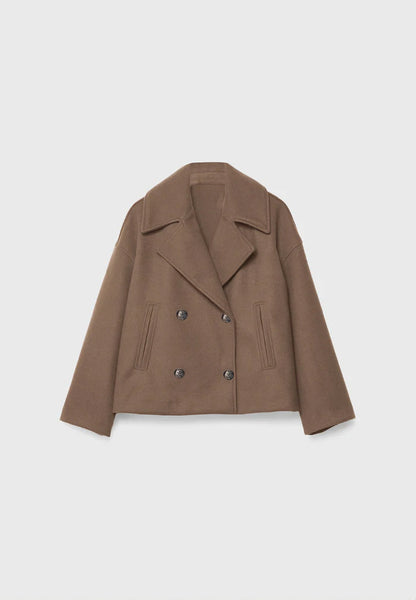 Elegant Cropped Wool Jacket for Women | Luxurious Autumn & Winter Outerwear
