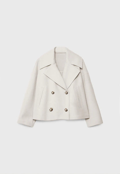 Elegant Cropped Wool Jacket for Women | Luxurious Autumn & Winter Outerwear