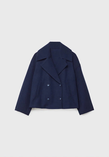 Elegant Cropped Wool Jacket for Women | Luxurious Autumn & Winter Outerwear