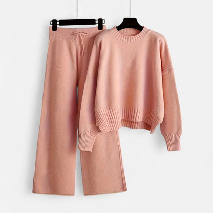 Women’s Knit Set – Sweater & Wide-Leg Elegance