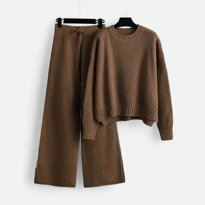 Women’s Knit Set – Sweater & Wide-Leg Elegance