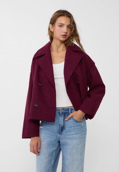 Elegant Cropped Wool Jacket for Women | Luxurious Autumn & Winter Outerwear