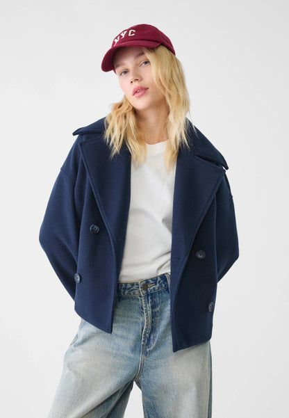 Elegant Cropped Wool Jacket for Women | Luxurious Autumn & Winter Outerwear