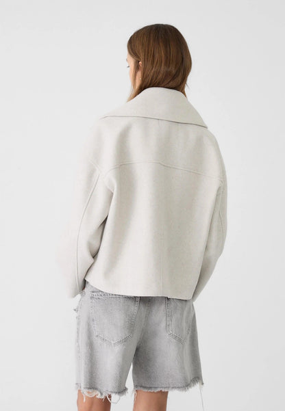 Elegant Cropped Wool Jacket for Women | Luxurious Autumn & Winter Outerwear