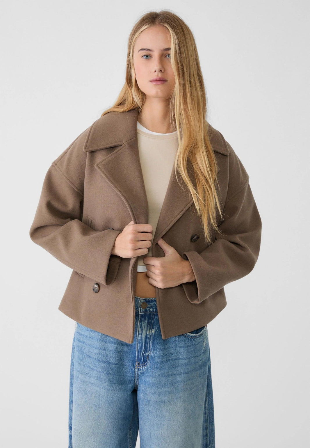 Elegant Cropped Wool Jacket for Women | Luxurious Autumn & Winter Outerwear
