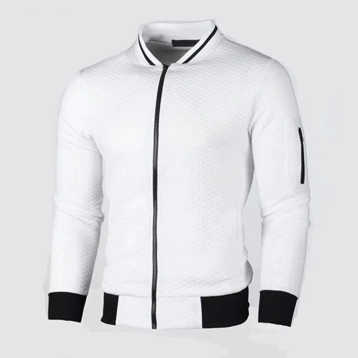 Men's -Sweater with Zipper - Sporty - - Ideal for Autumn/Winter