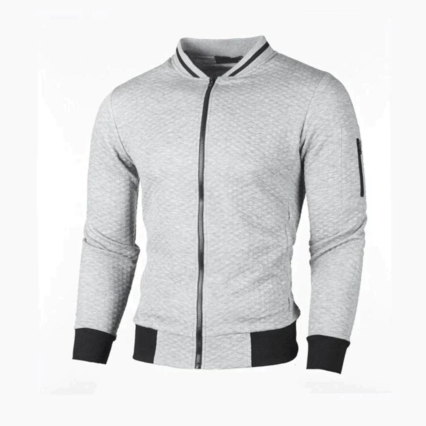 Men's -Sweater with Zipper - Sporty - - Ideal for Autumn/Winter