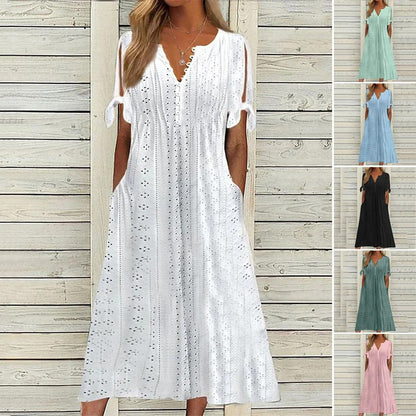 Women's  - Midi Dress - Leisure - Material - Ideal for Summer