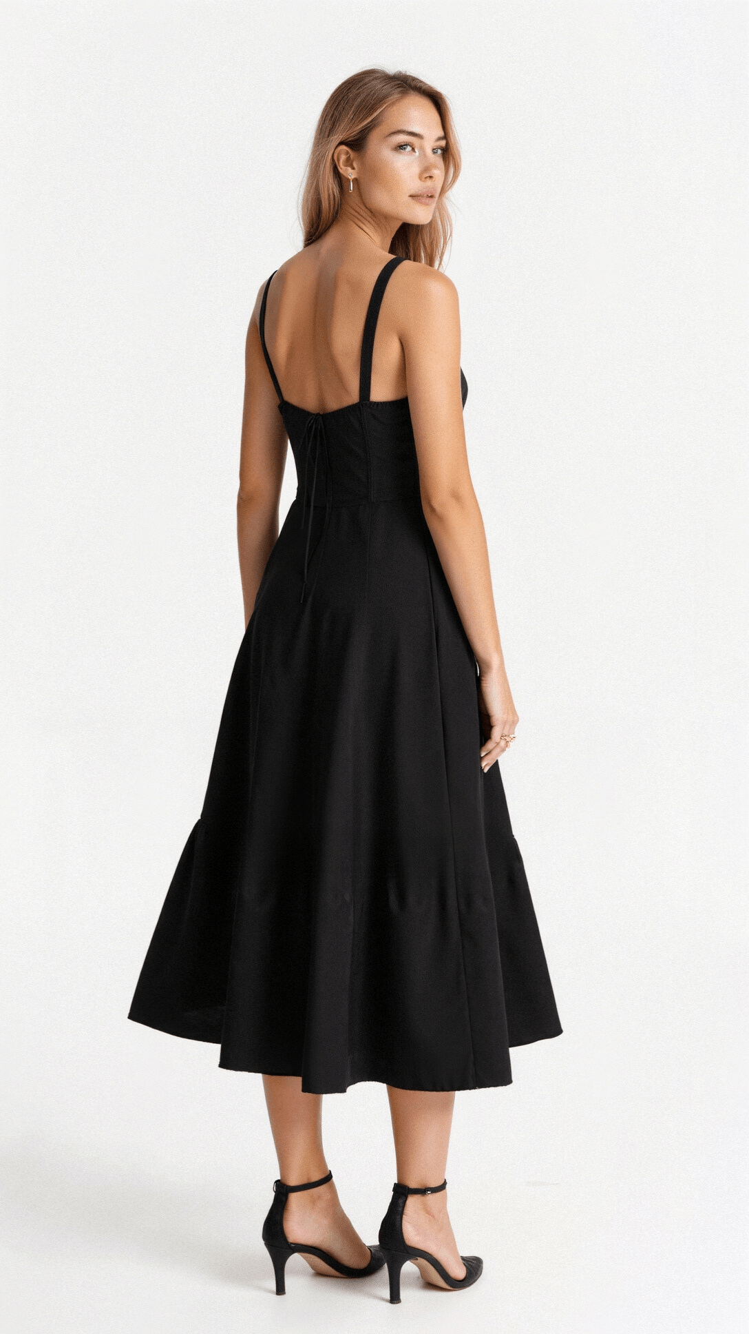 Women's Summer Dress Cotton with Sweetheart Neckline 4