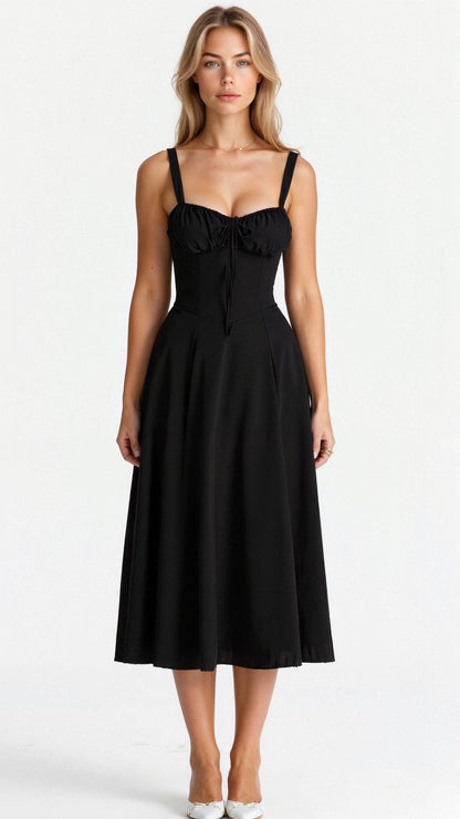 Women's Summer Dress Cotton with Sweetheart Neckline 3