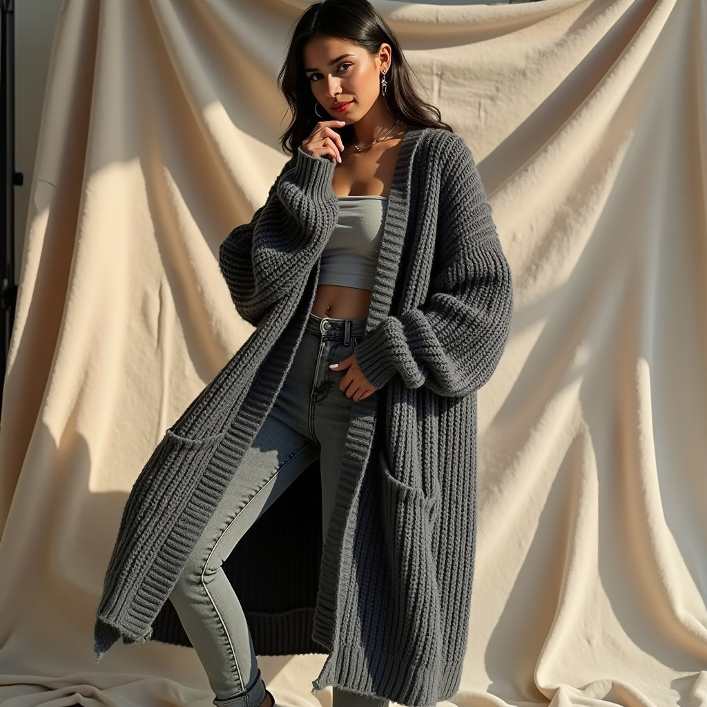 Relaxed Cotton Knit Sweater – Soft, Breathable & Made for Casual Comfort