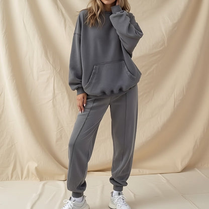 Two-Piece Women’s Button-Front Lounge Set – Light, Breathable & Fall-Ready