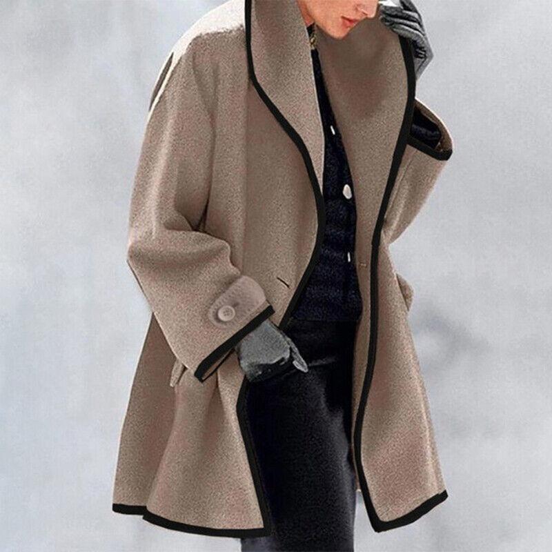Women's Elegant Winter Trench Coat with Double Buttons | Ideal for Autumn/Winter