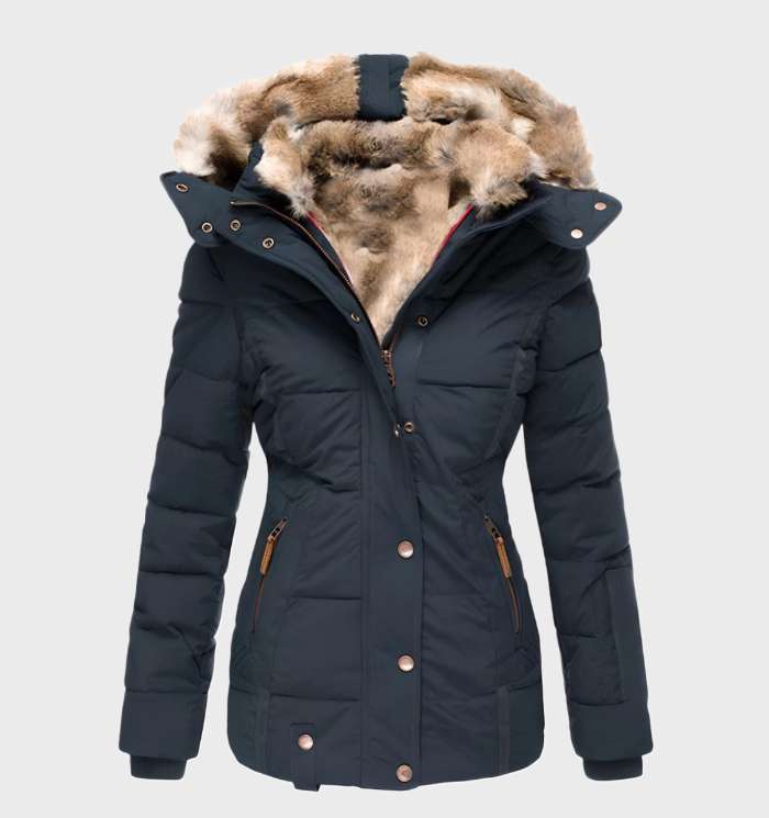 Slim-Fit Women’s Winter Jacket with Hood | Warm Autumn & Winter Outerwear