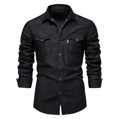 Jake Harding Denim Shirt – Classic Fit, Timeless Wash & Everyday Edge