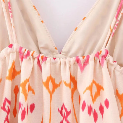 Women's Blouse Cotton Floral V-Neck Summer Tops for Women 7
