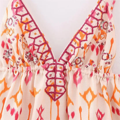 Women's Blouse Cotton Floral V-Neck Summer Tops for Women 8