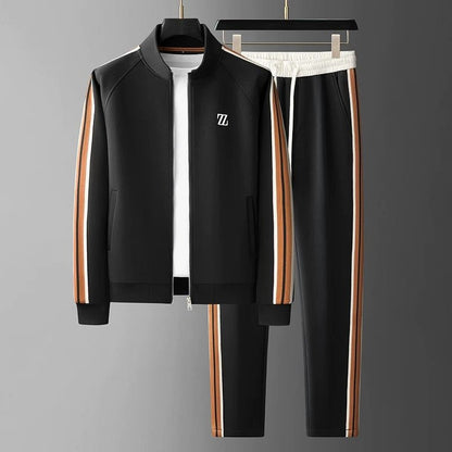 Men’s 2-Piece Tracksuit Set | Comfortable Zip-Up Top & Matching Pants