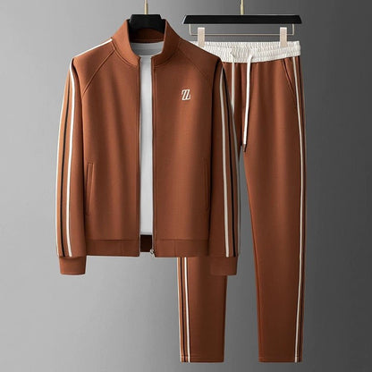 Men’s 2-Piece Tracksuit Set | Comfortable Zip-Up Top & Matching Pants
